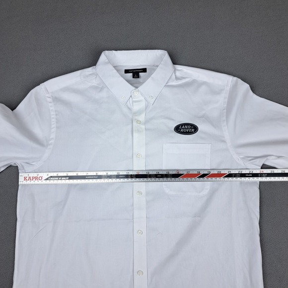 Land Rover‎ Button Down Shirt Mens Large White Embroidered Logo Long Sleeve - Picture 5 of 9